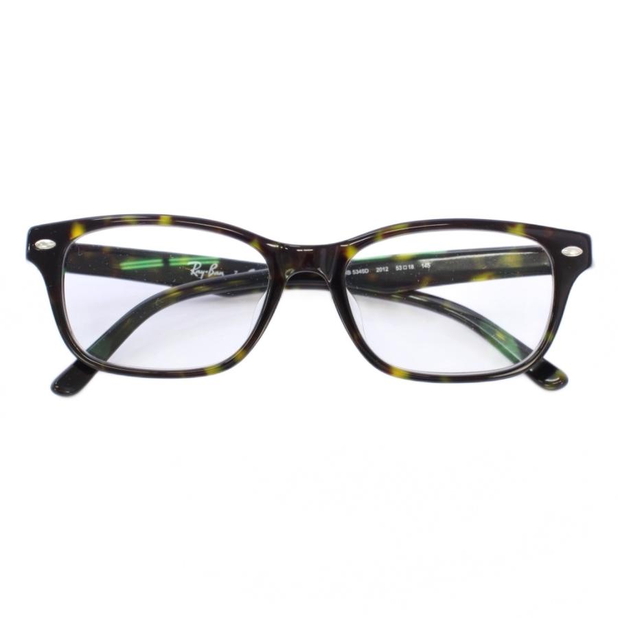 レイバン RAY BAN 伊達眼鏡 メガネ べっ甲柄 53□18 145 黒 クリア