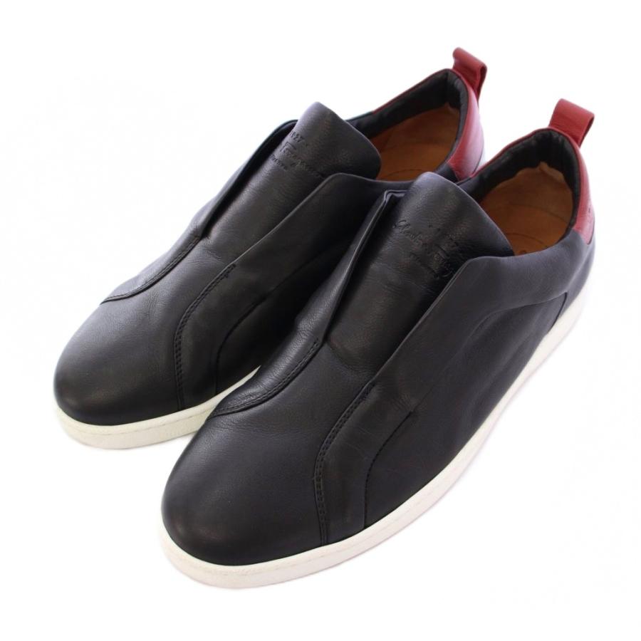 【中古】サルヴァトーレフェラガモ Salvatore Ferragamo garda slipon ガルダスリッポン ローカットシューズ 8 黒 FERRAGAMO（フェラガモ） サルヴァトーレフェラガモ Salvatore