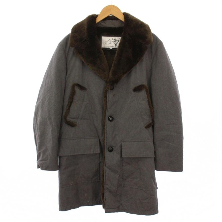【中古】サウス2ウエスト8 South2 West8 S2W8 ボアコート ミドル丈 中綿 M グレー /BM メンズ サウス2ウエスト8 South2 West8 S2W8 ボアコート ミドル丈 中綿 M