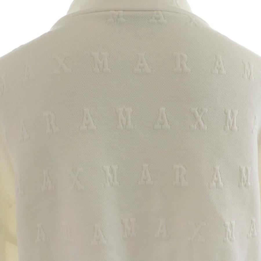 【中古】マックスマーラ MAX MARA ガストーネ ブルゾン ジャケット ジップアップ ロゴ エンボス 42 白 2411911012 Max Mara（マックスマーラ） ガストーネ ブルゾン ジャケット ジップ