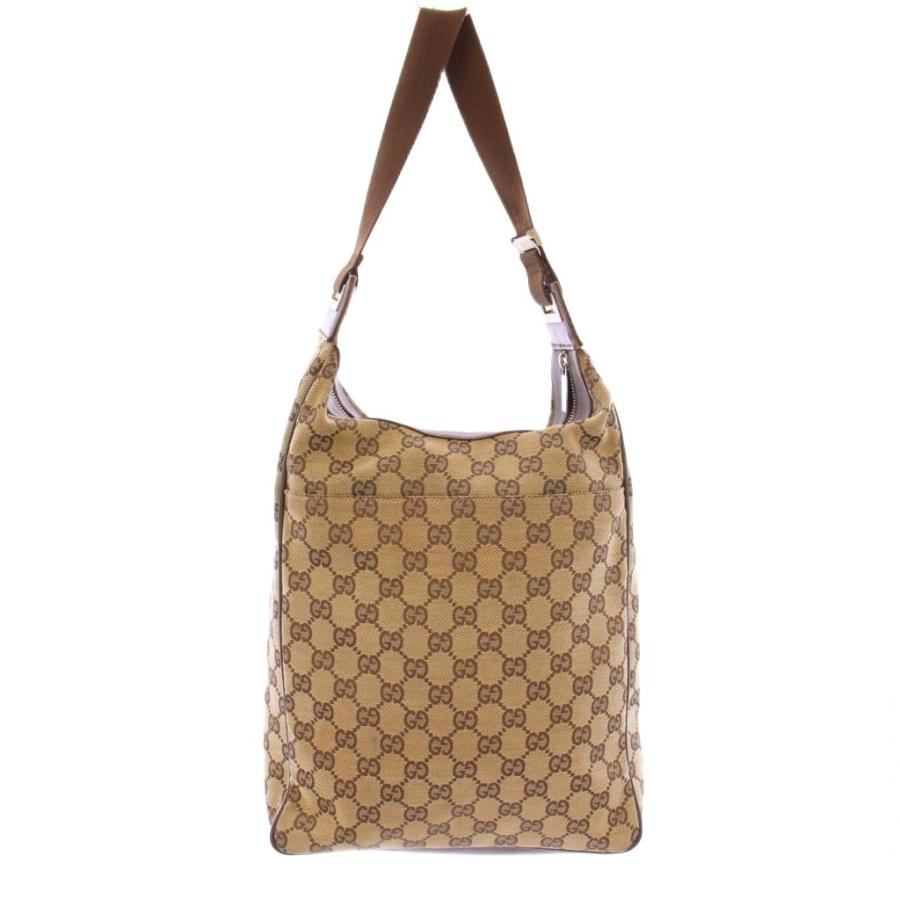 グッチ GUCCI ロゴ ショルダーバッグ ワンショルダー キャンバス　茶 GUCCI グッチ ワンショルダーバッグ キャンバス レザー 切替 GG柄 ロゴ