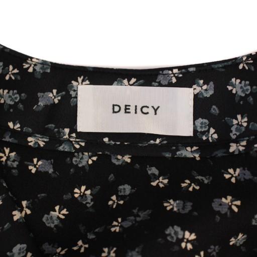【中古】デイシー セットアップ 上下 ブラウス シャツ 長袖 Vネック フレアスカート ロング 花柄 F 0 黒 レディース デイシー deicy セットアップ 上下 ブラウス シャツ 長袖 Vネック