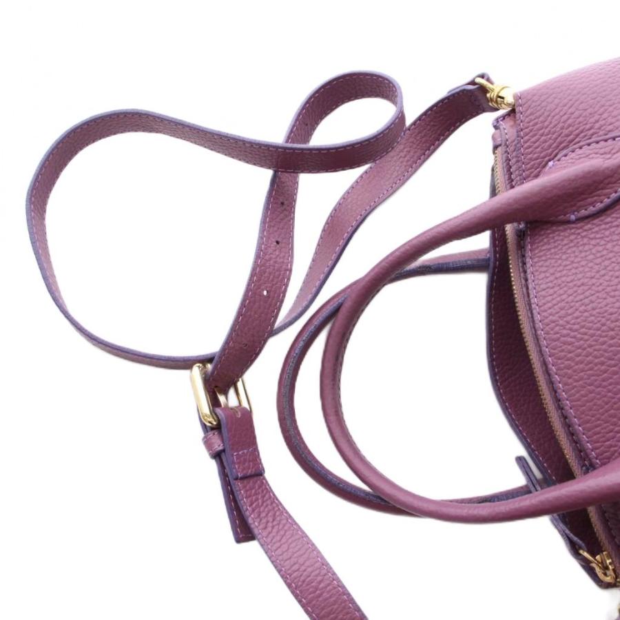イアクッチ IACUCCI ハンドバッグ ショルダーバッグ 2WAY レザー 紫 