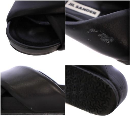 ジルサンダー JIL SANDER クロスストラップ レザー サンダル ミュール