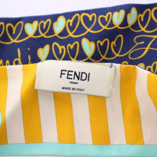 FENDI（フェンディ） ラッピー スカーフ ハート柄 ストライプ柄 ロゴ