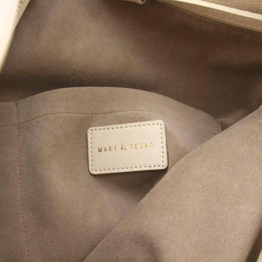 【中古】メアリーオルターナ MARY AL TERNA WRAPPING トートバッグ ワンショルダー レザー アイボリー メアリーオルターナ MARY AL TERNA WRAPPING トートバッグ ワン