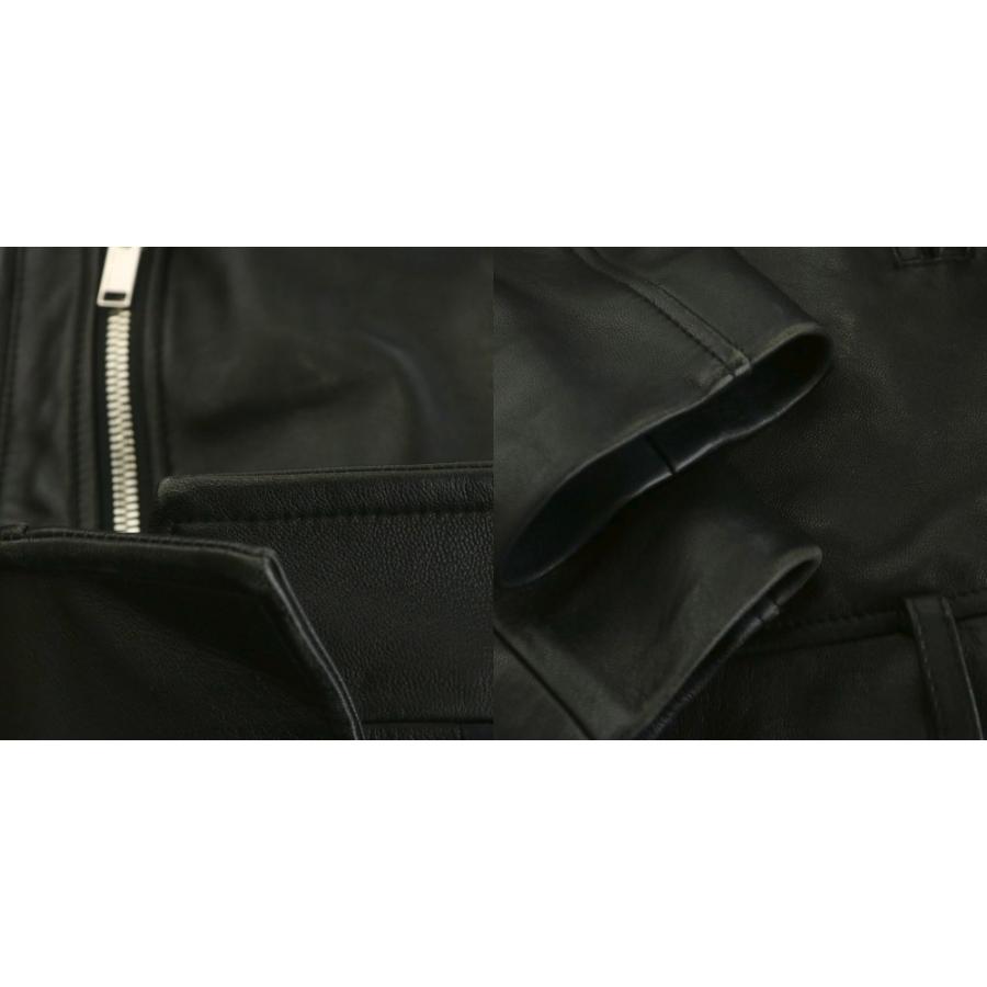 【中古】アッパーハイツ upper hights THE RIDERS ライダースジャケット ダブル 羊革 ラムレザー 1 黒 174LL501 アッパーハイツ upper hights THE RIDERS ライダースジャケット ダブル