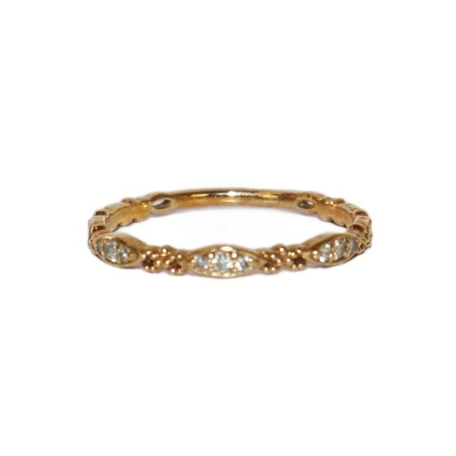 agete（アガット） カルムリング 指輪 ダイヤモンド K10 0.06ct 9号