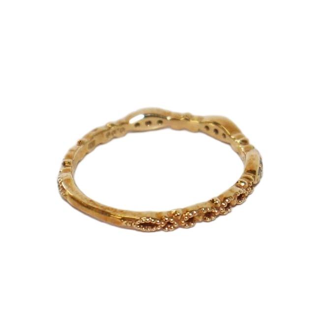 agete（アガット） カルムリング 指輪 ダイヤモンド K10 0.06ct 9号