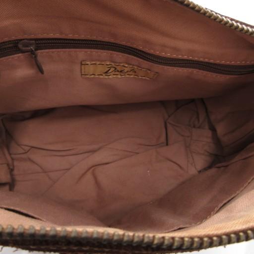 ダコタ Dakota ショルダーバッグ 編み込み レザー 茶 ブラウン /JS