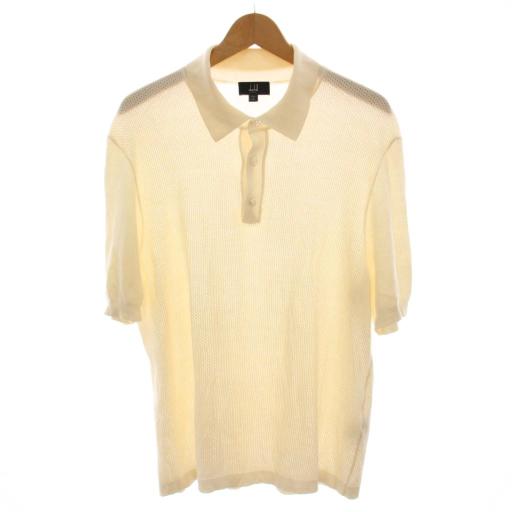 dunhill（ダンヒル） ニット ポロシャツ 半袖 シルク混 2XL アイボリー 