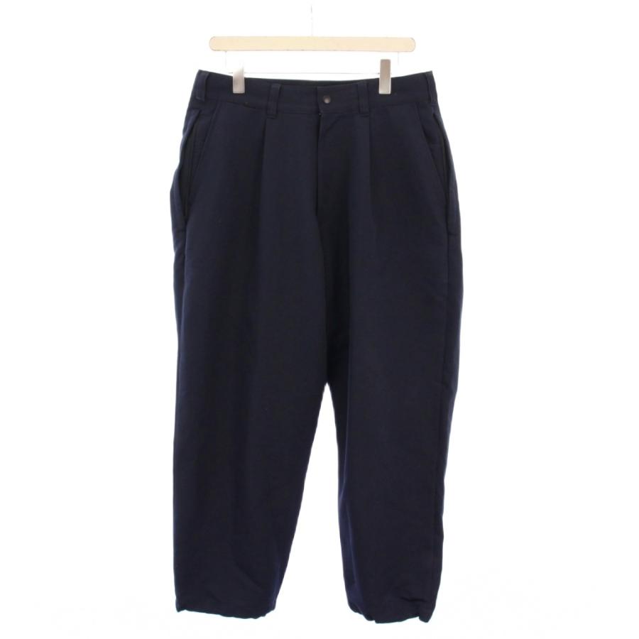 【中古】ジュゲム JUGEM EXPLORE TROUSER 2 エクスプローラートラウザー2パンツ スラックス タック ジップフライ 紺 ジュゲム JUGEM EXPLORE TROUSER 2 エクスプローラートラウザー2パンツ