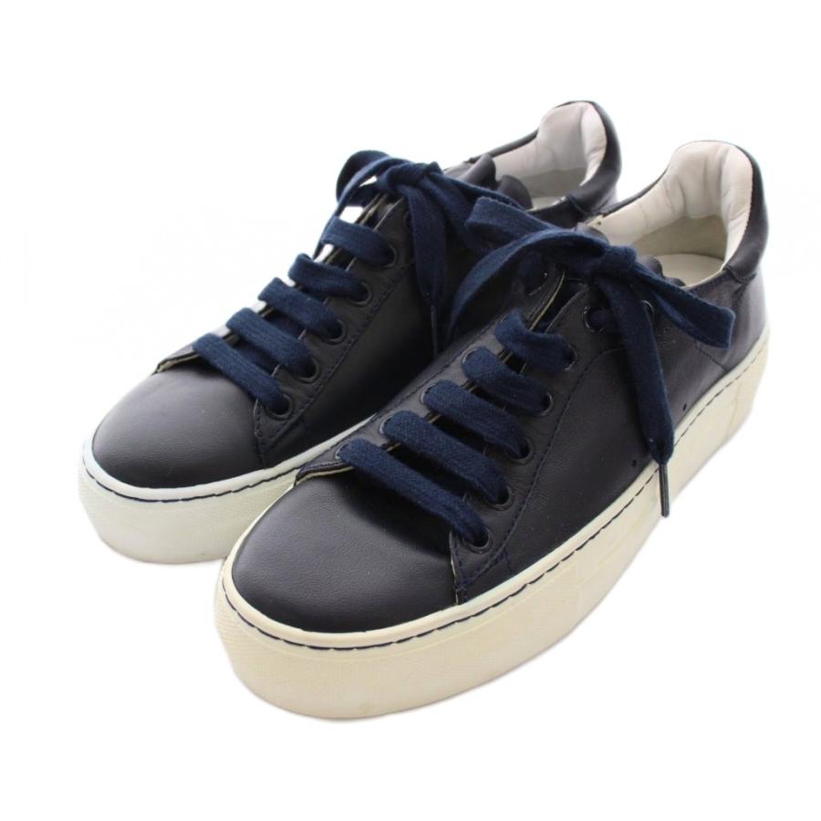 ジルサンダー JIL SANDER NAVY レザー スニーカー ローカット シューズ