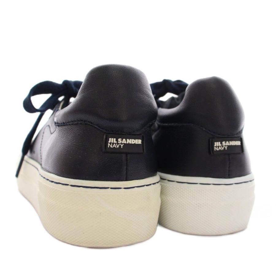 ジルサンダー JIL SANDER NAVY レザー スニーカー ローカット シューズ