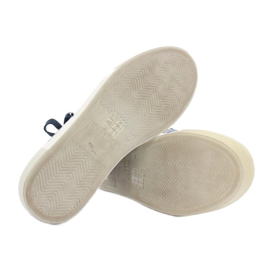 ジルサンダー JIL SANDER NAVY レザー スニーカー ローカット シューズ