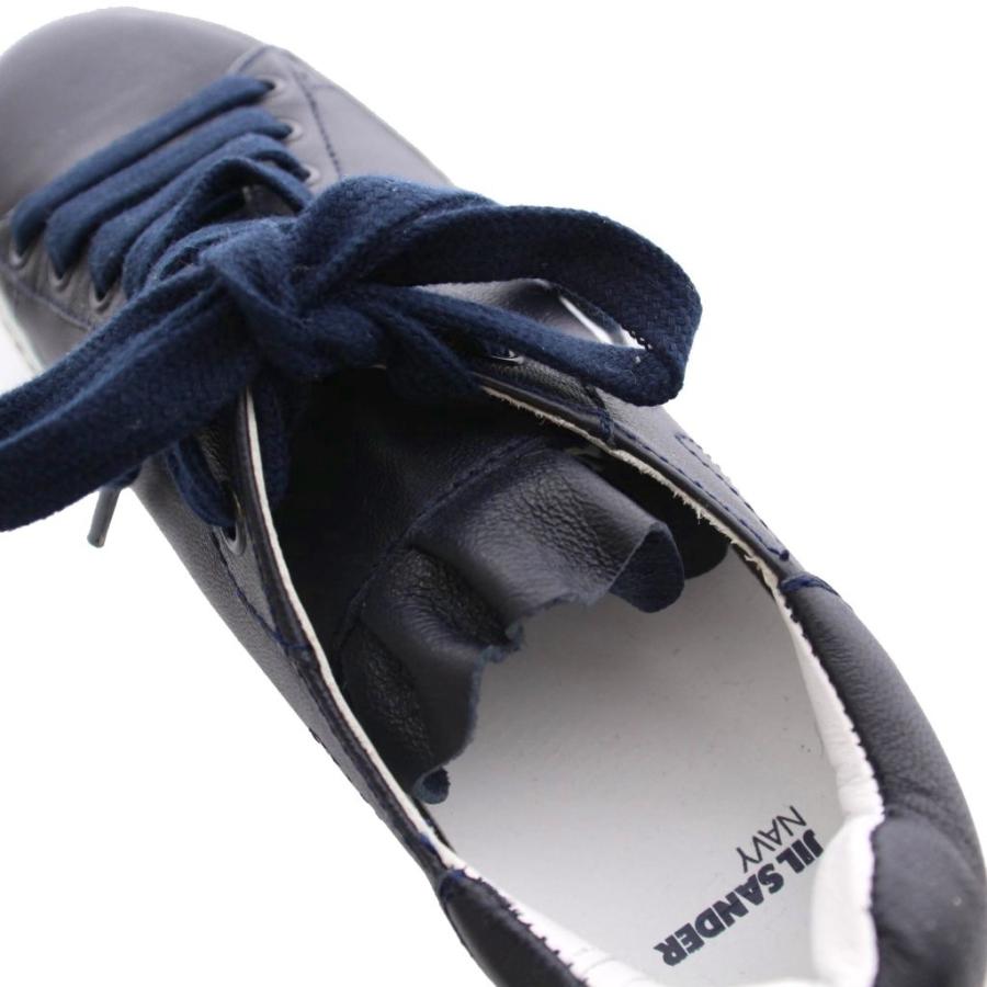 ジルサンダー JIL SANDER NAVY レザー スニーカー ローカット シューズ