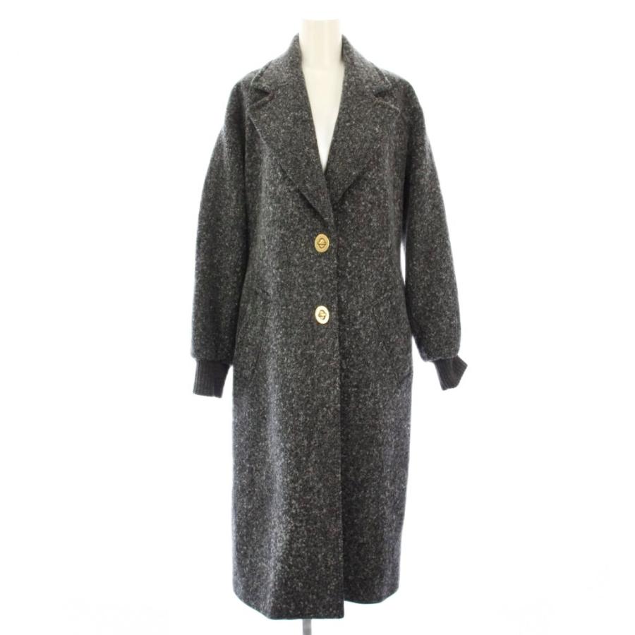 【中古】コーチ COACH オーバーコート ロングコート アウター XS グレー C5496 /TK レディース COACH（コーチ） オーバーコート ロングコート アウター XS グレー