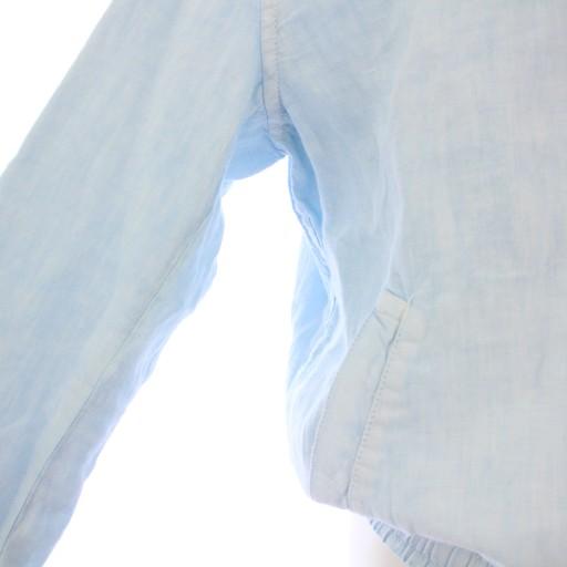 【中古】未使用品 ポロ バイ ラルフローレン ステンカラージャケット アウター ショート丈 ジップアップ ロゴ 水色 POLO RALPH LAUREN（ポロ・ラルフローレン） 未使用品 ポロ バイ