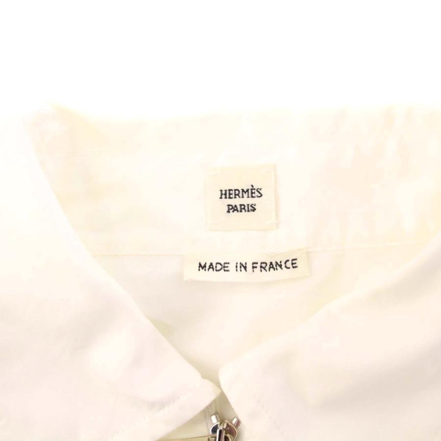 HERMES（エルメス） ジップアップシャツ ブラウス 長袖 セリエボタン