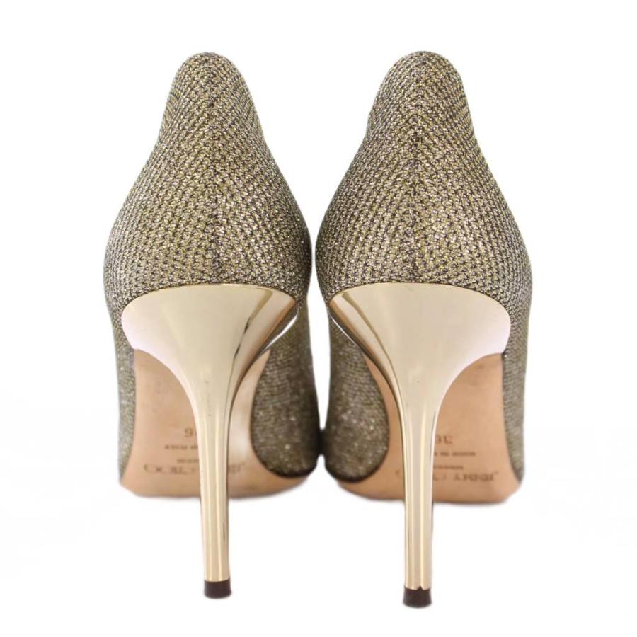 ジミーチュウ JIMMY CHOO パンプス ポインテッドトゥ ハイヒール ラメ