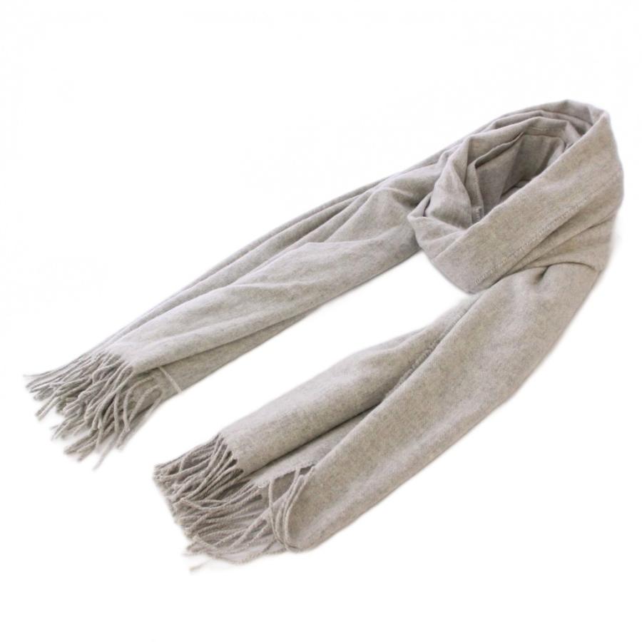 【中古】ジョンストンズオブエルガン BEAUTY&YOUTH UNITED ARROWS マフラー フリンジ カシミヤ ウール混 グレー ジョンストンズオブエルガン BEAUTY&YOUTH UNITED ARROWS マフラー