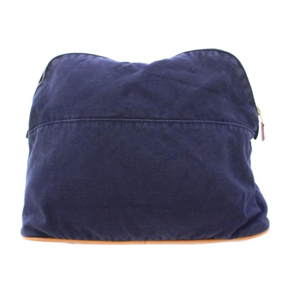 HERMES（エルメス） ボリードGMキャンバスポーチ バス用 Hロゴ 紺