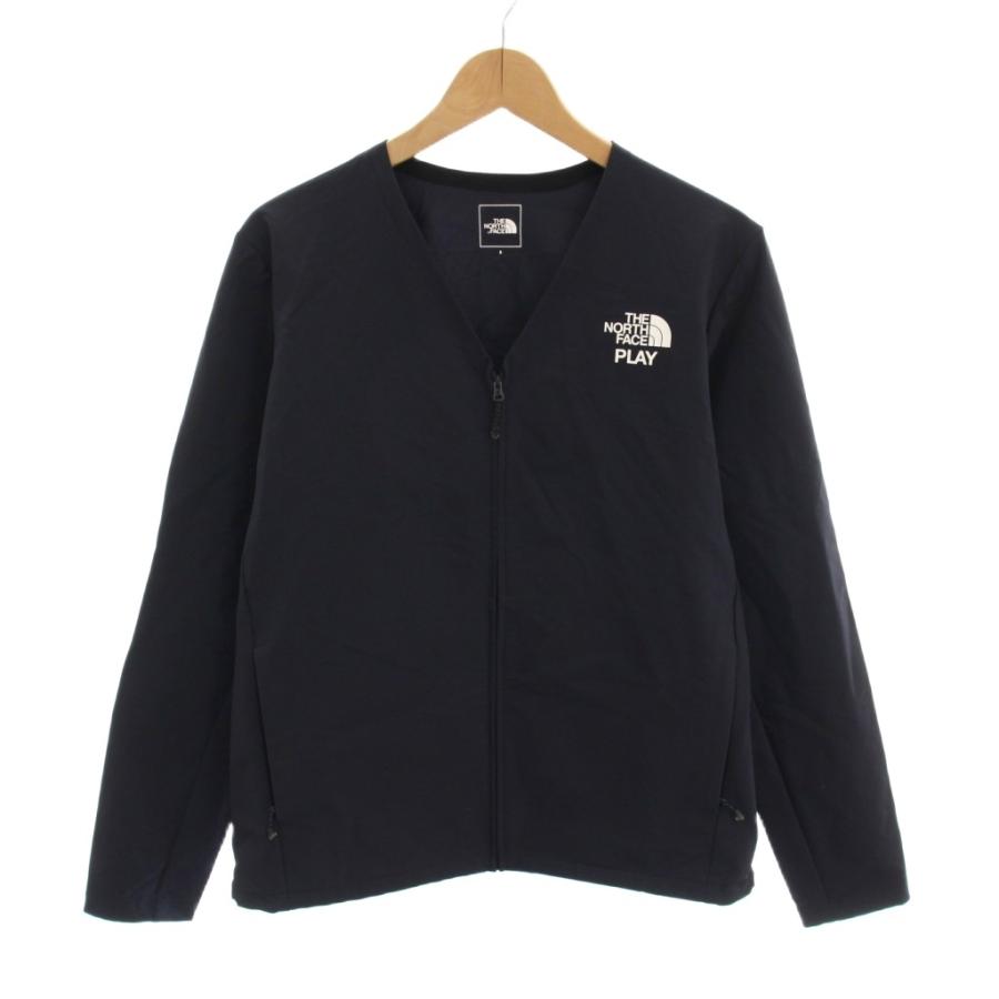 【中古】ザノースフェイス THE NORTH FACE PLAY アルパインライトカーディガン ノーカラージャケット S 紺 ネイビー THE NORTH FACE（ザ ノースフェイス） THE NORTH FACE PLAY アルパイン