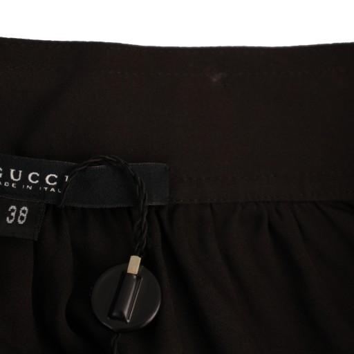 【中古】グッチ GUCCI ワンピース ひざ丈 長袖 シルク 38 チャコールグレー 113925 ZF043 /BM レディース GUCCI（グッチ） ワンピース ひざ丈 長袖 シルク 38 チャコールグレー
