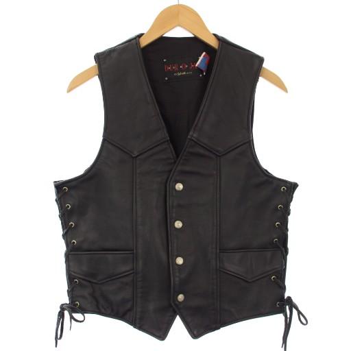 ショット SCHOTT DUROJAC BY レザーベスト ジレ レースアップ M