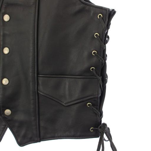 ショット SCHOTT DUROJAC BY レザーベスト ジレ レースアップ M