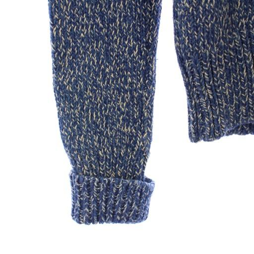 【中古】ダブルアールエル RRL ラルフローレン ニット ショールカラー 長袖 ストレッチ XS 青 ブルー /BB メンズ ダブルアールエル RRL ラルフローレン ニット ショールカラー 長袖
