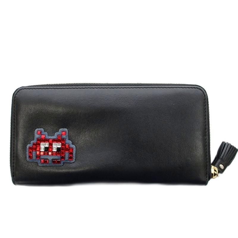 アニヤハインドマーチ ANYA HINDMARCH 長財布 スマイルマーク ライン