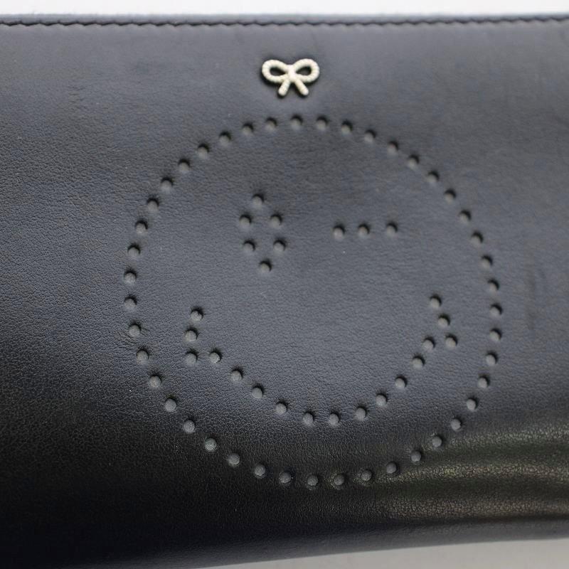 アニヤハインドマーチ ANYA HINDMARCH 長財布 スマイルマーク ライン