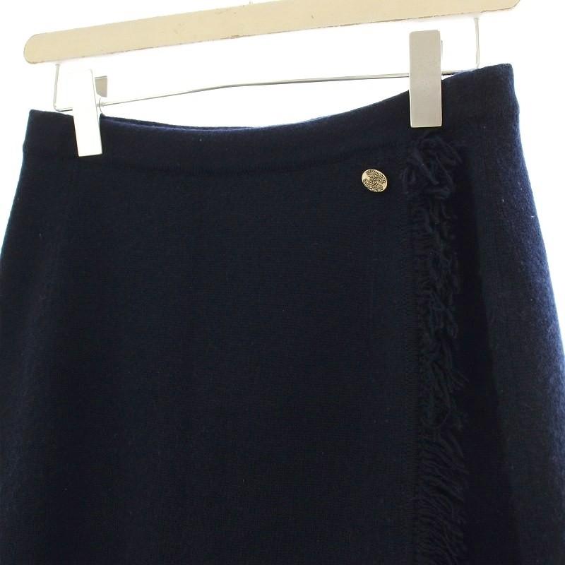 CHANEL（シャネル） カシミヤ ニット ラップスカート フリンジ ココ