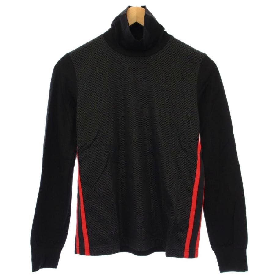 【中古】コムデギャルソン AD2004 Dark Romance期 メッシュ切替タートルネックカットソー 長袖 ストレッチ 黒 コムデギャルソン AD2004 Dark Romance期 メッシュ切替タートルネック