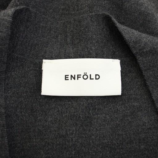 エンフォルド ENFOLD V CARDIGAN カーディガン ニット 長袖 38 グレー