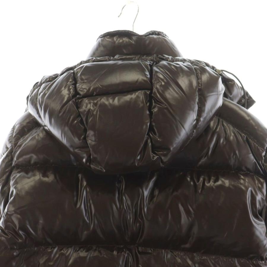 きこ　MONCLER ブラウン ダウンジャケット フード付き Moncler ブラウン ダウンジャケット フード付き - メルカリ