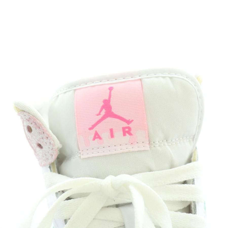 【中古】ナイキ GS エアジョーダンワン ペイント ドリップ スニーカー US7Y 25cm DD1666-100 NIKE（ナイキ） NIKE GS AIR JORDAN 1 MID PAINT DRIP エアジョーダン