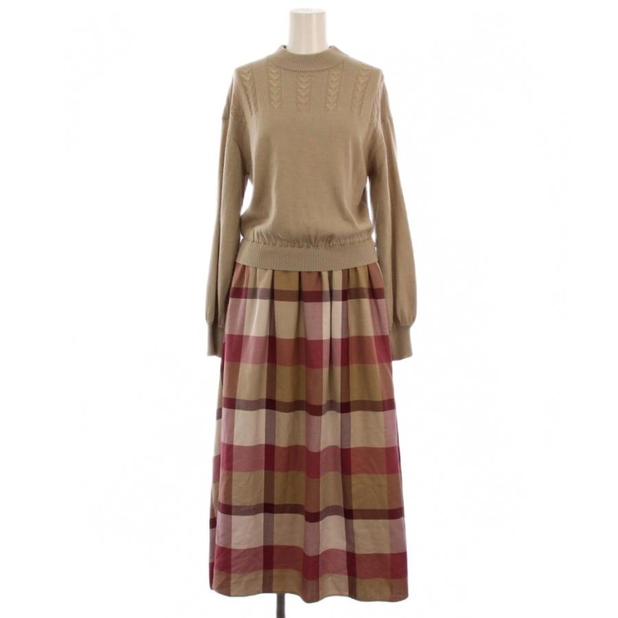 ブルーレーベルクレストブリッジ ワンピース 長袖ドッキングワンピース　36 ブルーレーベルクレストブリッジ BLUE LABEL CRESTBRIDGE ドッキング