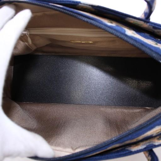 岡重謹製 友禅 利休バッグ お茶席バッグ 正絹友禅バッグ ハンドバッグ