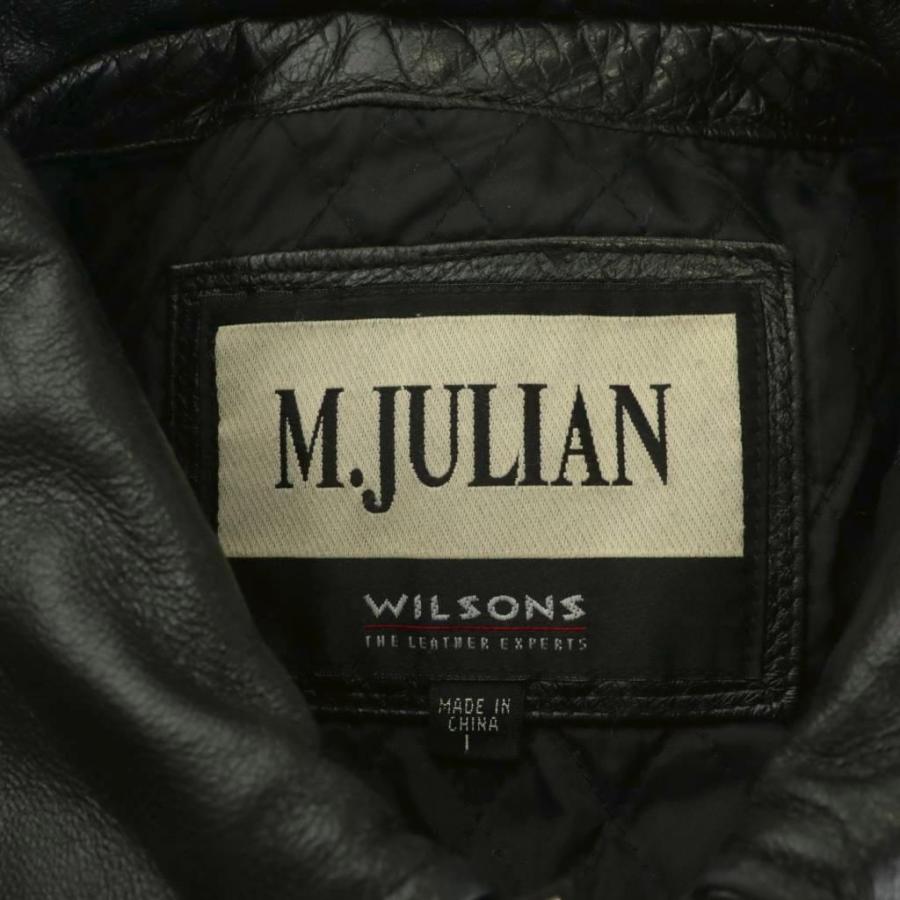 M.JULIAN Wilsons レザージャケット 革ジャン ジップアップ 黒