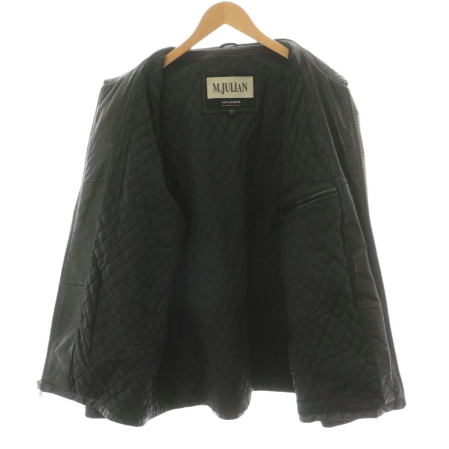 M.JULIAN Wilsons レザージャケット 革ジャン ジップアップ 黒