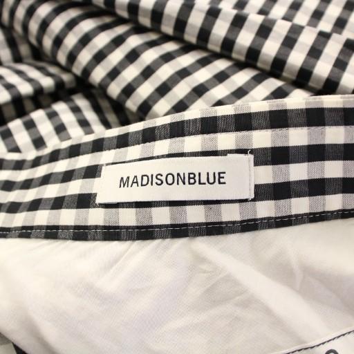 マディソンブルー ツイード フレアスカート 白黒チェック 同素材バッグ付き マディソンブルー ツイード フレアスカート 白黒チェック 同素材バッグ