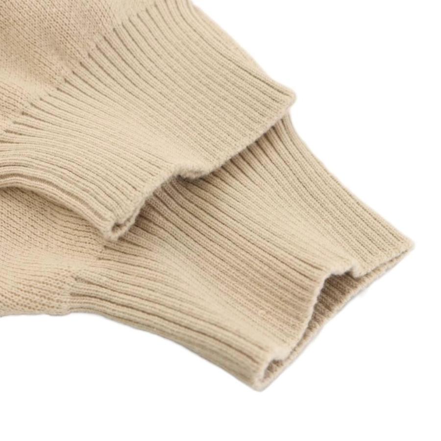 【中古】スローブ イエナ SLOBE IENA 24AW サガラ刺繍スウェットライクニット トレーナー 長袖 ロゴ ピンクベージュ スローブ イエナ SLOBE IENA 24AW サガラ刺繍スウェットライクニット