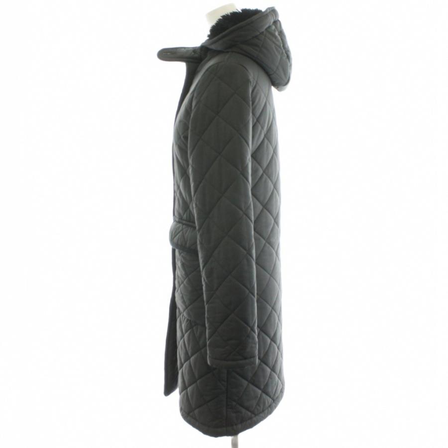 マッキントッシュ MACKINTOSH キルティングコート ロング丈 フード 裏