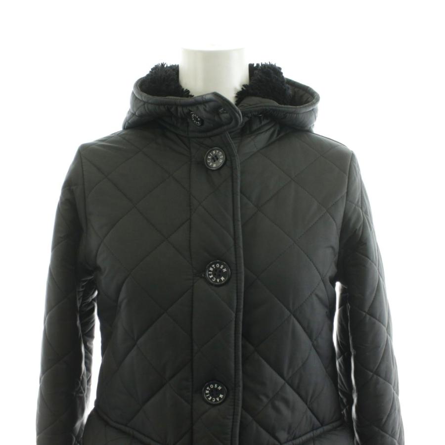 美品✨マッキントッシュ キルティングコート 裏ボア ブラック サイズ38 英国製 MACKINTOSH ブラック ボアキルティングコート