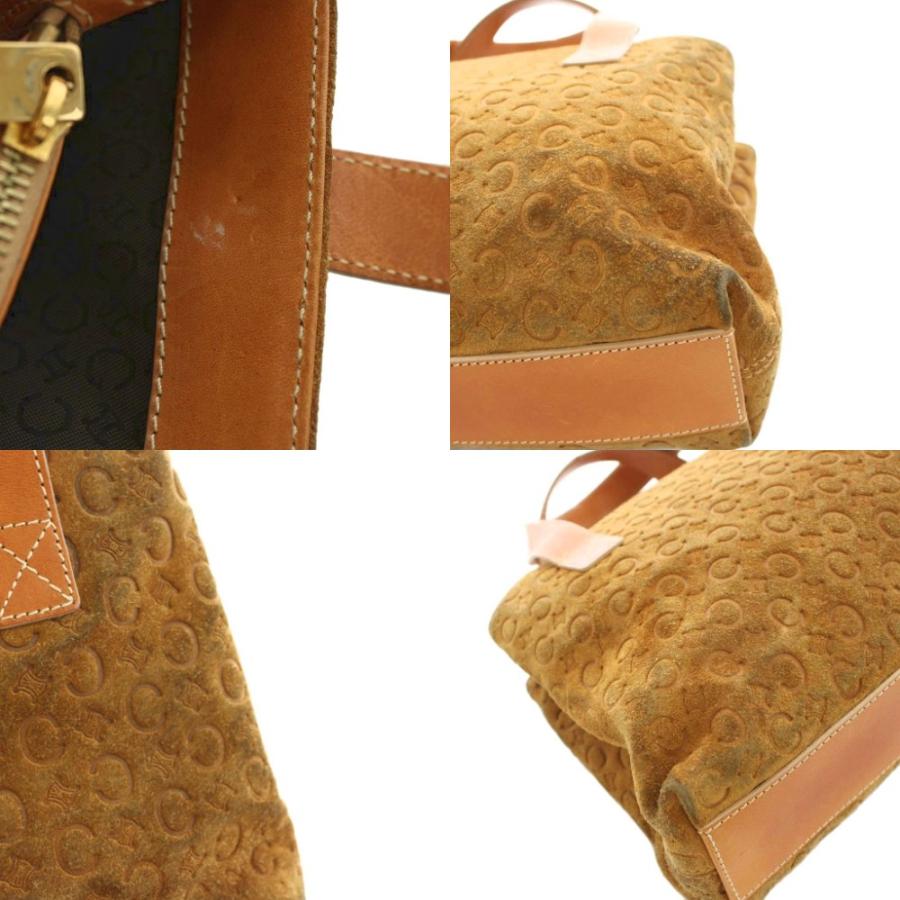 セリーヌ Cマカダム スエード レザー ハンドバッグ トートバック ブラウン CELINE（セリーヌ） CELINE Cマカダム ハンドバッグ スエード レザー