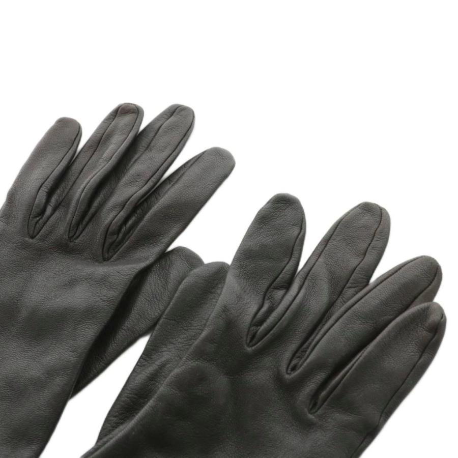 エルメス HERMES ケリー 手袋 カデナ 南京錠 レザー 6.5 茶 ブラウン