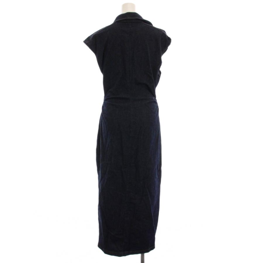 ZARA（ザラ） デニム ワンピース ノースリーブ ロング M 紺 ネイビー