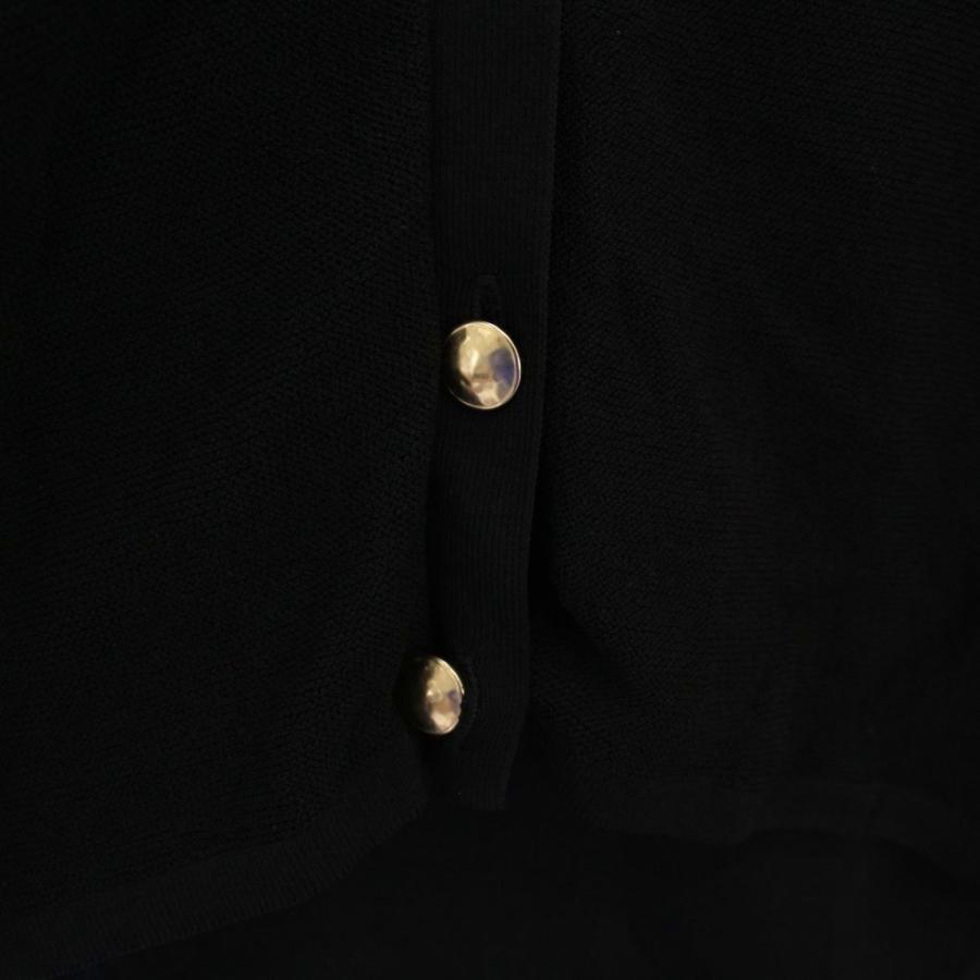 【中古】エポカ EPOCA アンサンブル レイヤード ケープ ニット プルオーバー ノースリーブ 40 黒 ブラック M5N26620 エポカ EPOCA アンサンブル レイヤード ケープ ニット プルオーバー